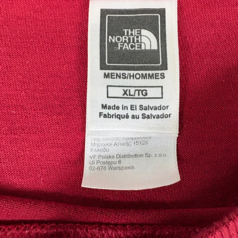 The North Face T Shirt Mens XL Red Graphic Mountain Never Stop‎ Exploring Cotton